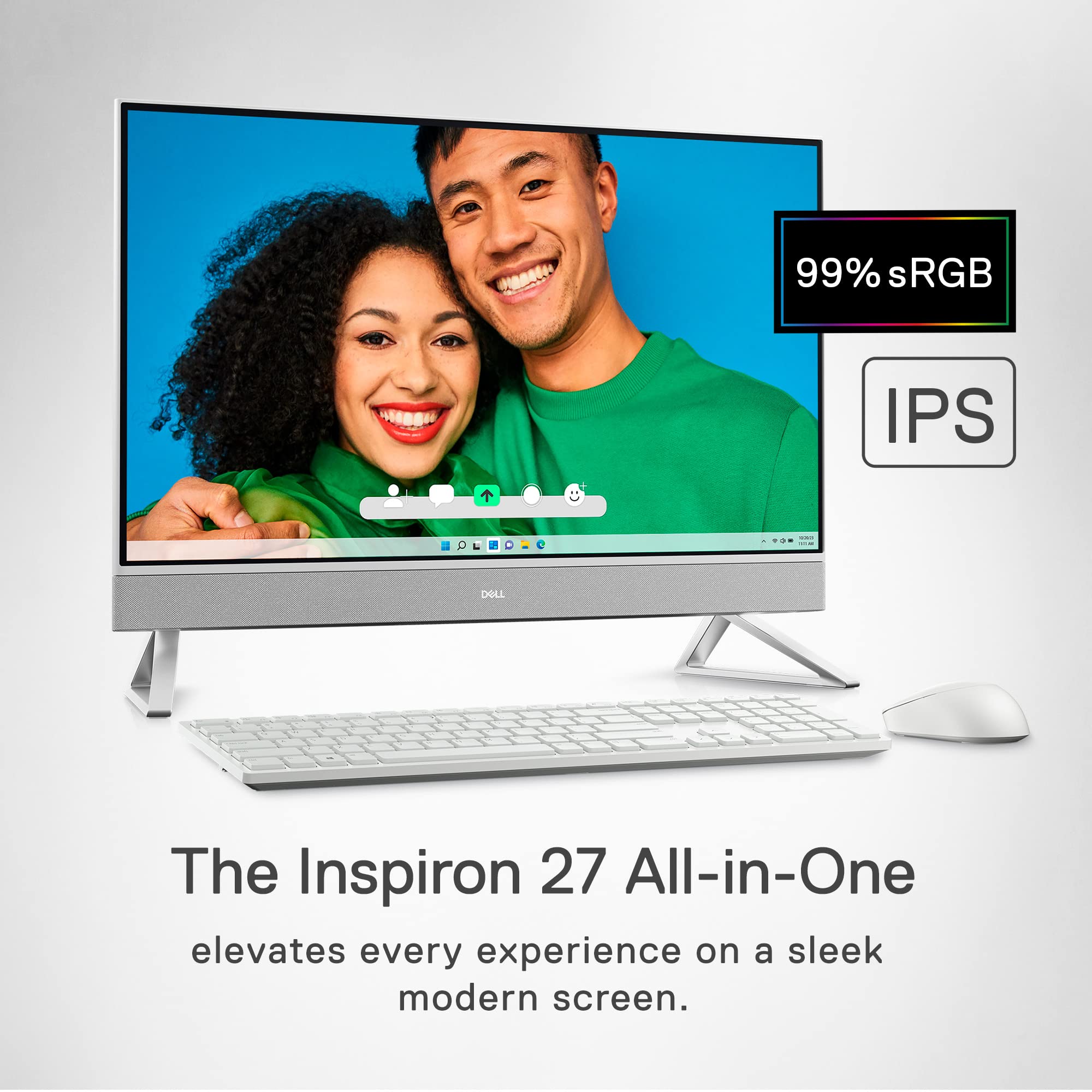 Dell Inspiron 7720 All In One Desktop   27 Inch Fhd Touchscreen Display, Intel Core I7 1355U, 32Gb Ram, 512Gb Ssd + 1Tb Hdd, Nvi